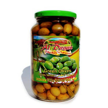 Al Dayaa Green Olives, 1000g - Papaya Express